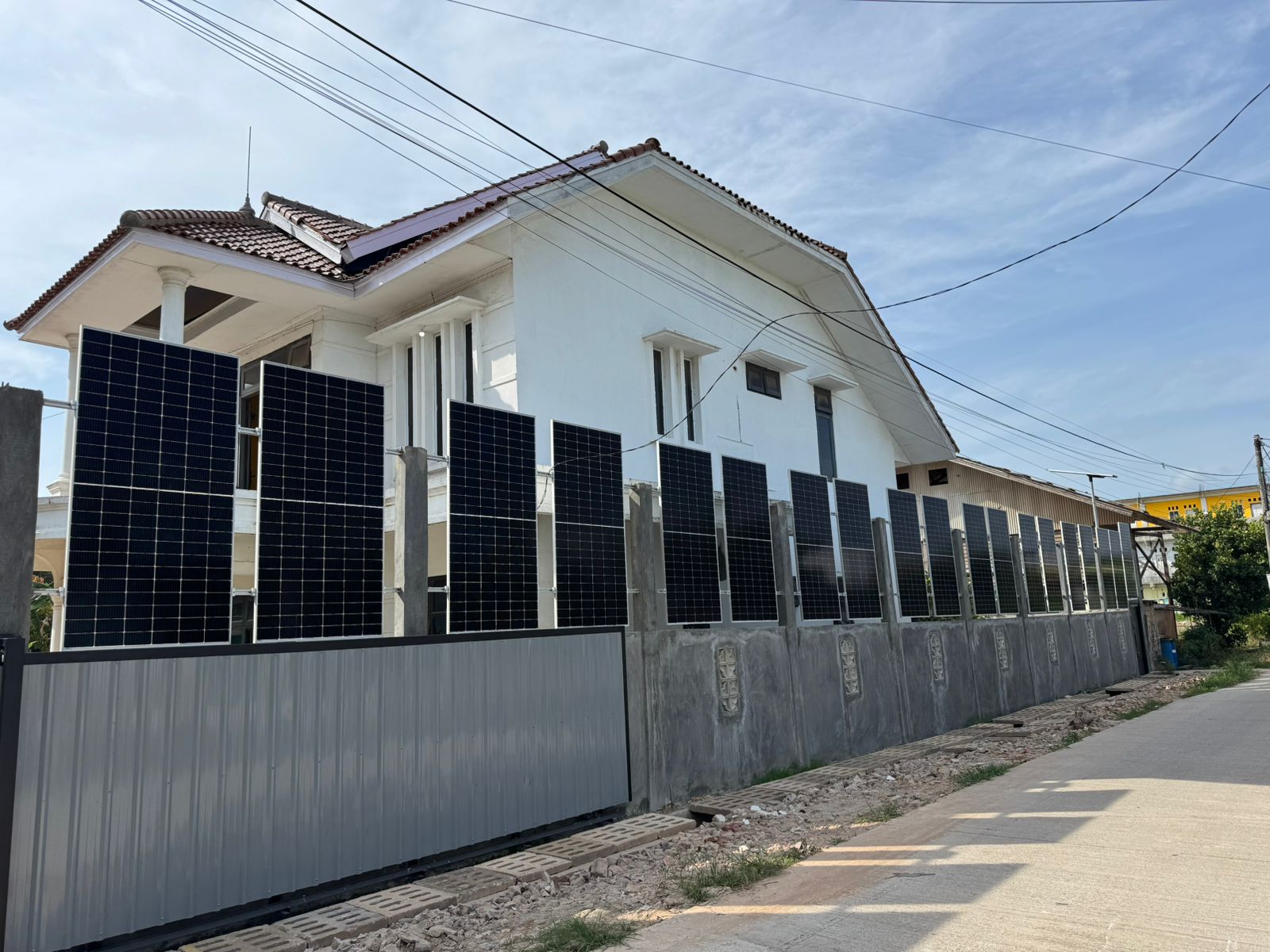 Office Vertical Solar System — solar PV project by PT ANTS Global Sistem in Batam, Indonesia